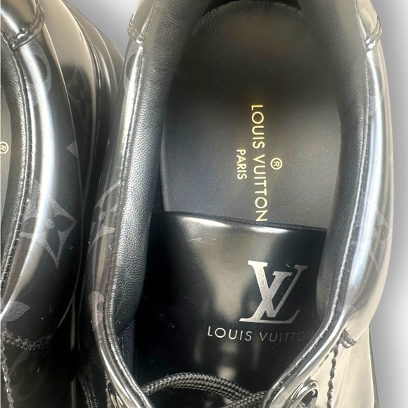 LOUIS VUITTON MEN SIZE 8.5 Abbesses black Derby EXCELLENT CONDITION - Picture 10 of 10